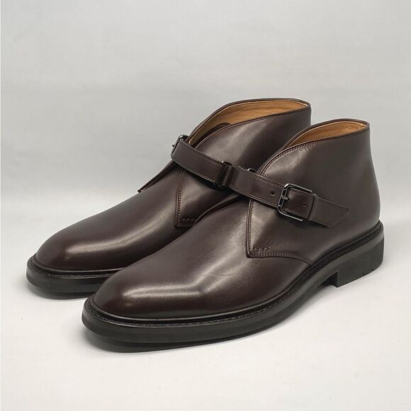 HESCHUNG Chene Leather Monk Strap Ankle Boot UK size 9/us size 10 - Picture 1 of 13